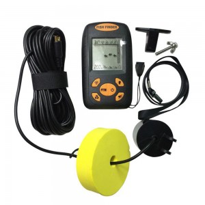 Wired Sonar Transducer &amp; LCD Fish Finder Display - 100m Depth Range / Fish Alarm