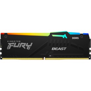 Kingston Technology - KF560C40BBA-16 - 16GB DDR5-6000 Fury Beast RGB with Heatsink CL40 - 288pin Single Rank 1.25V Memory Module