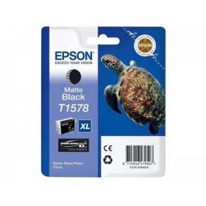 Epson T1578 Matte Black Turtle Inkjet Ink Cartridge