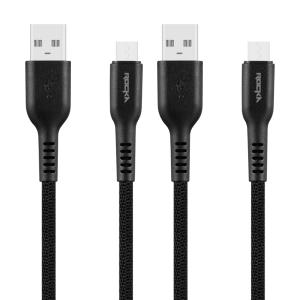 Rocka Quadro Series Micro USB 4 Cable Pack - Black