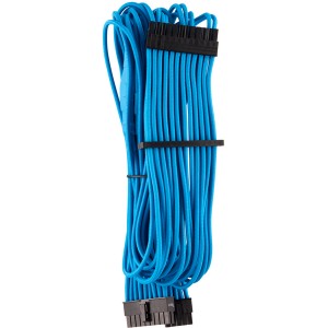 Corsair - Premium Individually Sleeved ATX 24-Pin Cable Type 4 Gen 4 - Blue