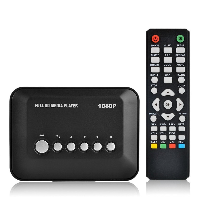 TV Box Media Player USB SD FULL HD with remote Play files directly from  USB/SD Card on your TV GeeWiz