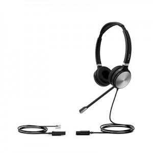 Yealink YHS36-Dual Wired Headset with QD to RJ-9 Port