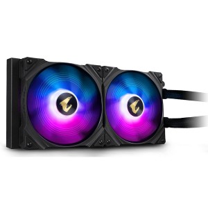Gigabyte Aorus Waterforce 280 All-In-One Liquid Cooler With Circular ARGB Display