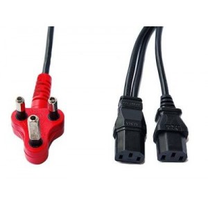 Unbranded 2 way 2.8m Power Cable - Dedicated SA Plug to IEC Female