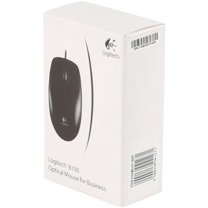 Logitech B100 Corded USB Mouse - Black