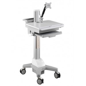 Aavara CNR01 Mobile Medical Cart - Single Monitor Arm Type