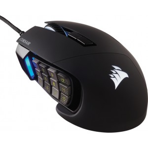 Corsair + Scimitar Elite RGB Optical Moba/MMO Gaming Mouse - Black