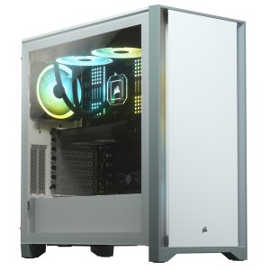 Corsair - 4000D Tempered Glass Mid-Tower ATX Case - White