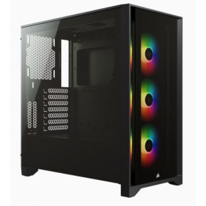 Corsair iCUE 4000X RGB Tempered Glass Mid-Tower ATX Case - Black