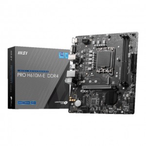 MSI PRO H610M-E DDR4 Intel 1700 mATX Motherboard – Black