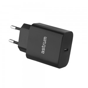 Astrum Pro PD20 3A PD 20W USB-C Quick Travel Wall Charger – Black