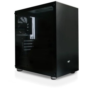 RCT ATX Case with 300W with Tempered Glass Side Panel - Black