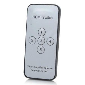 5-Port HDMI Switch with IR Remote Controller (5-in 1-out)