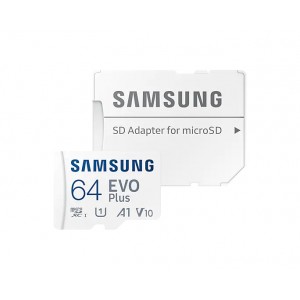 Samsung 64GB Evo Plus U1 V10 A1 UHS-I Micro SD Memory Card