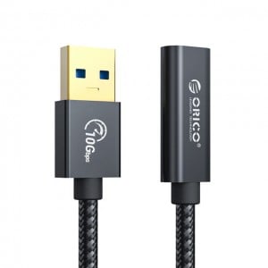 Orico USB3.1 Male to Type-C Female Braided Data Cable 1M – Black