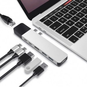 HyperDrive NET 6-in-2 USB-C Hub - Silver