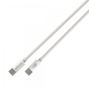 Astrum Verve CC60 60W PD USB-C to USB-C Charge &amp; Sync Cable – White