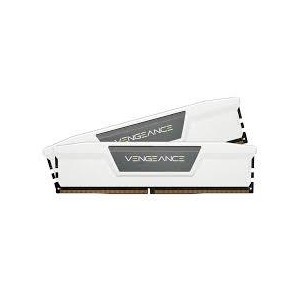 Corsair CMK64GX5M2B5200C40W Vengeance 64GB (2x32GB) DDR5 DRAM 5200MHz C40 Memory Module Kit - White Low-profile Heatsink