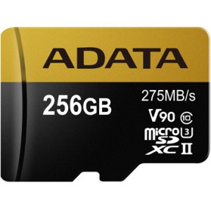 Adata Premier ONE V90 256GB miCroSDXC with SDXC Adapter Memory Card