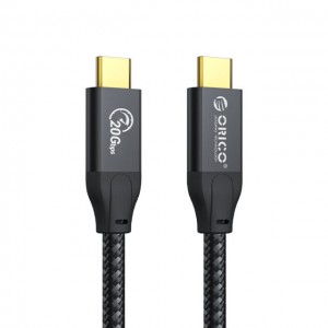 Orico USB3.2 Gen2x2 Braided Type-C High-speed Data Cable - 1M – Black