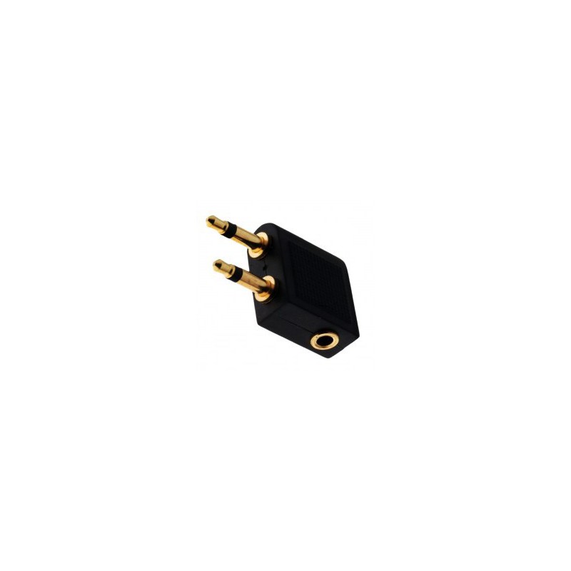 PASSIVE ADAPTER AUX 2M-F 3.5MM BLACK