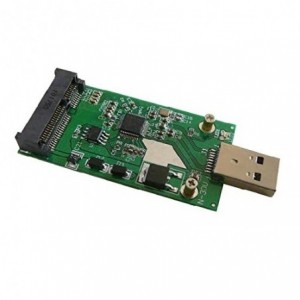 Mini USB 3.0 to PCIE mSATA External SSD PCBA Converter Adapter CWI