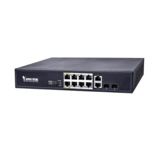 Vivotek AW-FGT-100D-120 1U Ethernet PoE Unmanaged Switch - Black