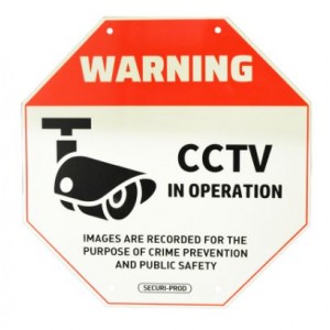 Securi-Prod Large Luminous CCTV Sign 325 x 325mm
