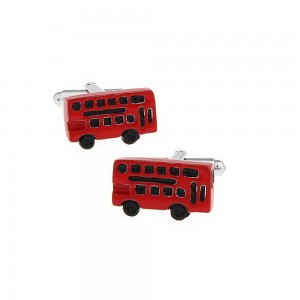 Double-Decker Bus Cufflinks - 1 Pair