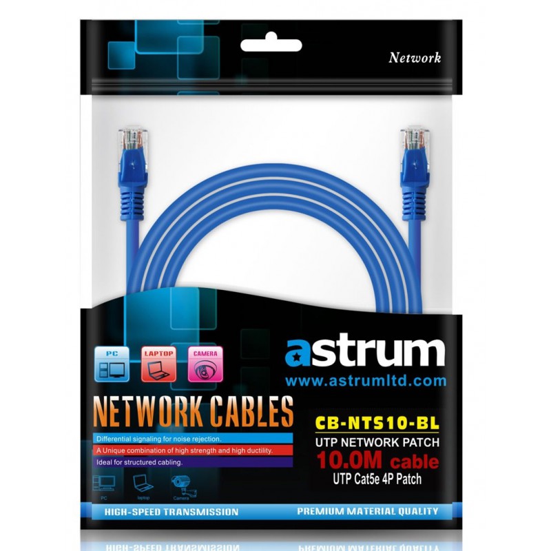 NETWORKING CABLE 10.0M CAT5E STR BLUE