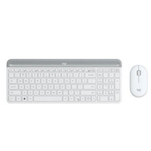 Logitech MK470 Slim Wireless Keyboard and Mouse Combo - White
