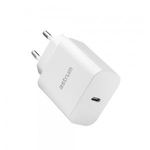 Astrum Pro PD20 3A PD 20W USB-C Quick Travel Wall Charger – White