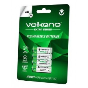 Volkano Extra Series Rechargeable Batteries AAA - Pack of 4