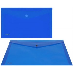 Marlin A4 Blue Carry Folder with Press Stud on Flap - Pack of 5