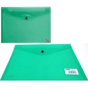 Marlin A4 Green Carry Folder with Press Stud on Flap - Pack of 5