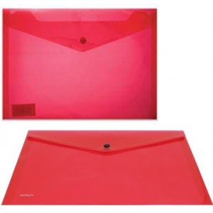 Marlin A4 Red Carry Folder with Press Stud on Flap - Pack of 5