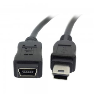 Mini USB Type B 5Pin Male to Female extension Cable 0.5m