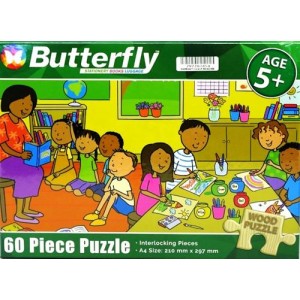 Butterfly 60Pc In The Classroom Wooden Puzzle
