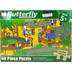 Butterfly 60Pc At The Zoo Wooden Puzzle