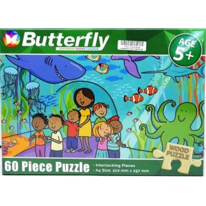 Butterfly 60Pc At The Aquarium Wooden Puzzle