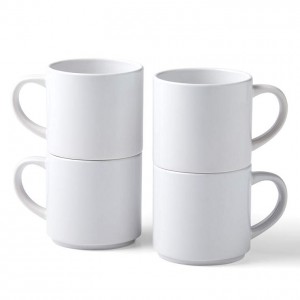 Cricut 2009392 Stack Ceramic Mugs Blank - White 4pc - 295ml