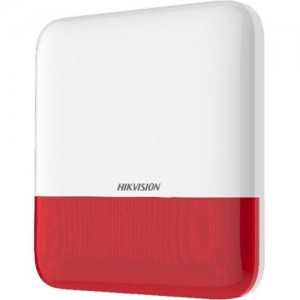 Hikvision DS-PS1-E-WE 868 MHz Two-Way Wirleess External Sounder - Red Flash Indicator