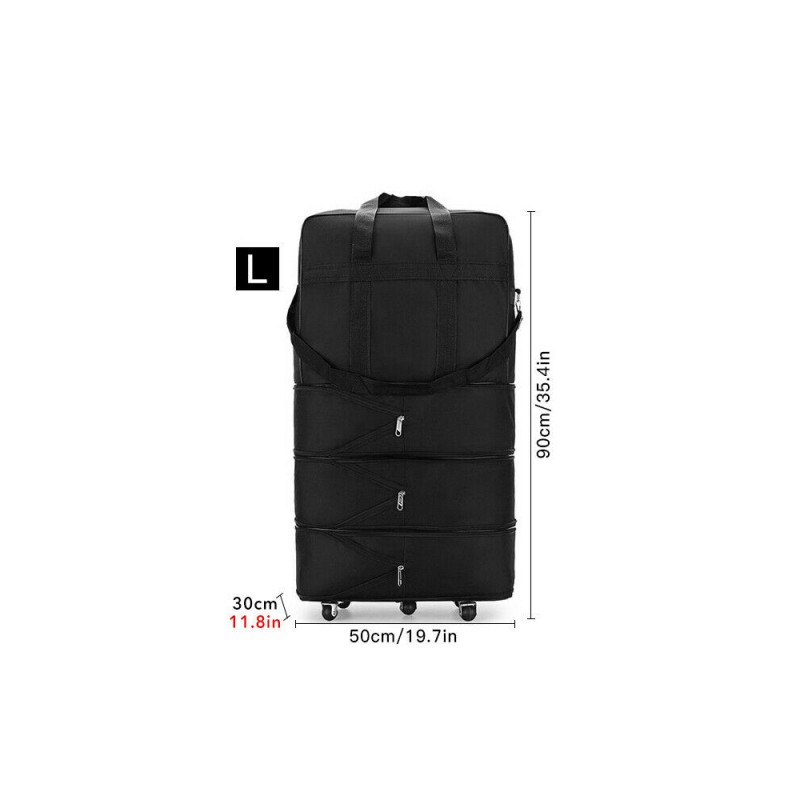 Expandable Travel Oxford Duffel Bag with Wheels - Small / Medium
