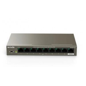 Tenda TEG1109P-8-102W Gigabit Ethernet PoE Grey Unmanaged Switch