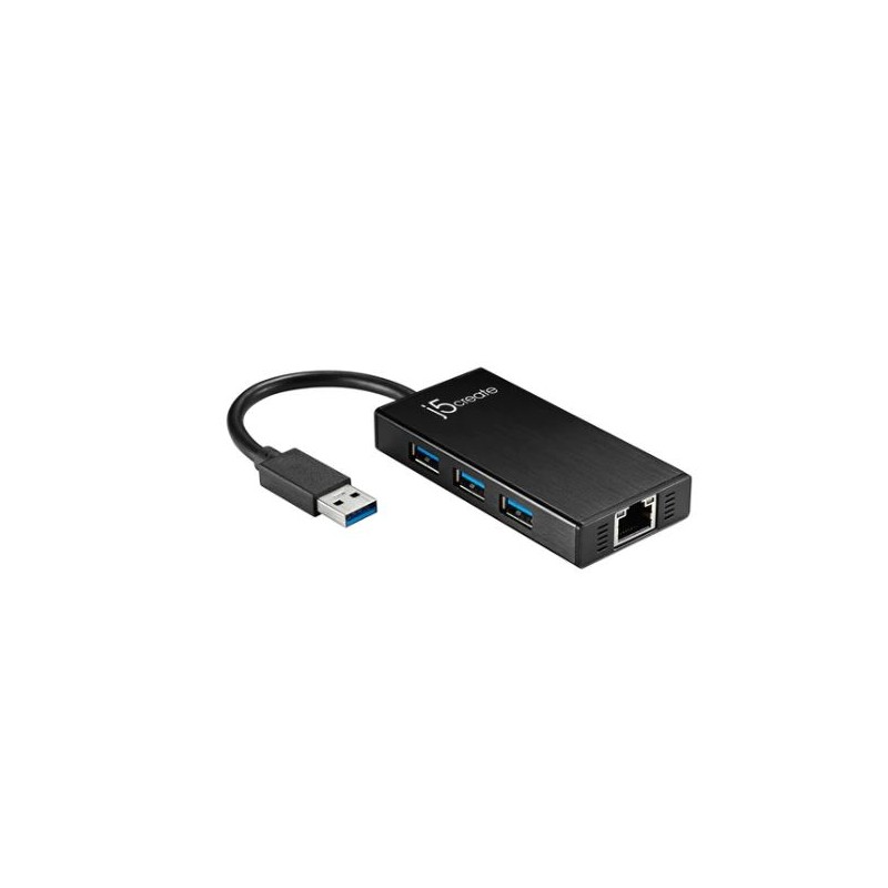 Geroosterd Ontslag Bezwaar J5 Create JUH470 USB 3.0 Multi-Adapter Gigabit Ethernet / 3-Port USB 3.0  Hub - GeeWiz
