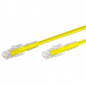Linkqnet 1m RJ45 CAT6 Anti-Snag Moulded PVC Network Flylead – Yellow