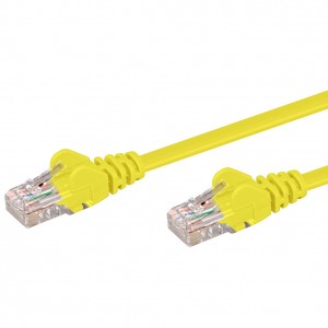 Linkqnet 5m RJ45 CAT5E Anti-Snag Moulded PVC Network Flylead – Yellow