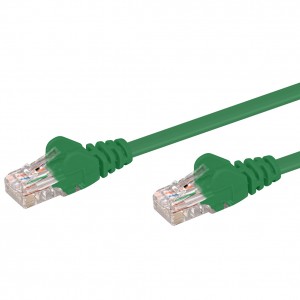Linkqnet 3m RJ45 CAT5E Anti-Snag Moulded PVC Network Flylead – Green
