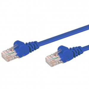 Linkqnet 5m RJ45 CAT5E Anti-Snag Moulded PVC Network Flylead – Blue